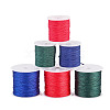6Rolls 6 Colors Nylon Braided Cord NWIR-TA0001-46C-2