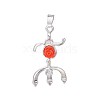 Platinum Plated Alloy Pendants PALLOY-L223-G01-P-1