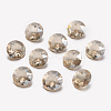 Faceted Glass Rhinestone Charms RGLA-F051-8mm-001GS-1