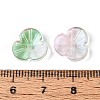Baking Paint Transparent Glass Bead Caps DGLA-N014-09B-01-3