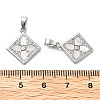 Brass Micro Pave Cubic Zirconia Pendants KK-L222-016P-3