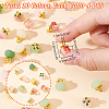 40Pcs 10 Colors Glass Pendants GLAA-GA0001-96-2