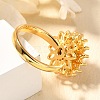 Flower Rotatable Finger Ring for Women RJEW-U035-01G-02-3