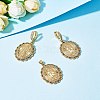 5Pcs Brass Micro Pave Colorful Cubic Zirconia Pendants ZIRC-SZ0003-39-2