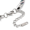 304 Stainless Steel Rope Chain Bracelets for Women BJEW-G712-14A-PRC-3