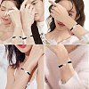 2Pcs 2 Style Stainless Steel Heart Link Bracelets Set BJEW-SW00106-01-4