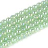 Electroplate Imitation Jade Glass Beads Strands GLAA-T032-J4mm-AB03-1