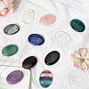 11Pcs 11 Styles Oval Mixed Gemstone Worry Stones G-SP0001-30-7