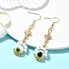 Handmade Seed Evil Eye & Cross Dangle Earrings EJEW-MZ00227-03-2