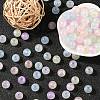 Rainbow Iridescent Plating Acrylic Beads MACR-YW0002-19C-5