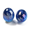 Iridescent Plating Acrylic Beads MACR-K353-07-2