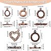 SUPERFINDINGS 10 Sets 5 Styles Brass Toggle Clasps KK-FH0004-14-2