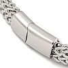 Tarnish Resistant 201 Stainless Steel Wheat Chain Bracelets with Magnetic Clasps for Women and Men BJEW-F473-07P-03-3