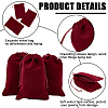 Beebeecraft 20Pcs Rectangle Velvet Drawstring Pouches TP-BBC0001-03A-01-6