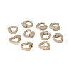 Brass Micro Pave Clear Cubic Zirconia Screw Carabiner Lock Charms ZIRC-F120-002G-3