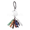 Moon Natural Quartz Crystal Pendant Decorations HJEW-R127-01A-2