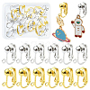 12Pcs 2 Colors Iron Clip-on Earring Findings IFIN-YW0003-68-1