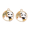 Panda Theme Alloy Enamel Pendants ENAM-T020-34B-1