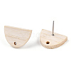 Ash Wood Stud Earring Findings EJEW-N017-011M-3