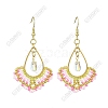 Handmade Glass Seed Beads Dangle Earrings EJEW-FS00076-1