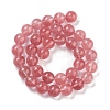 Cherry Quartz Glass Beads Strands G-B077-A06-02-3