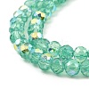 Baking Painted Transparent Glass Beads Strands DGLA-A034-J6mm-B10-3