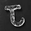 Transparent Resin Alphabet Pendants LS-RESI-C028-02J-3