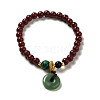 Cinnabar Mala Bead Bracelets BJEW-B080-30-1