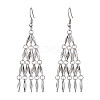 Non-Tarnish 304 Stainless Steel Bar Link Chain Dangel Earrings EJEW-JE05839-02-1