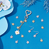 20Pcs 2 Colors Brass with Cubic Zirconia Charms KK-PH0012-42-2