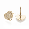 Brass Stud Earring Findings X-KK-N186-56-2