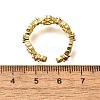 Brass Micro Pave Cubic Zirconia Cuff Rings for Women RJEW-Q008-01G-02-3