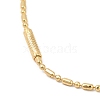 Rack Plating Brass Column Ball Chain Necklace for Women NJEW-F311-04G-2