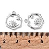 Brass Micro Pave Clear Cubic Zirconia Pendants KK-F871-38P-3