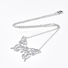 Non-Tarnish 201 Stainless Steel Pendant Necklaces NJEW-T009-JN049-1-40-2