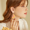 Olycraft 3D Printed Orange Charm Dangle Earring Making Kit for Girl Women DIY-OC0007-70-6