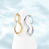 304 Stainless Steel Open Cuff Rings for Women RJEW-K321-01F-2