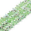 Electroplate Transparent Glass Beads Strands EGLA-Q136-01A-09-1