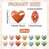 20Pcs UV Plating Opaque Acrylic Beads MACR-YW0004-14-2