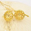 Filigree Brass Round Cage Ball Cage Pendants KK-L095-01-NR-4