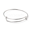 Non-Tarnish 304 Stainless Steel Expandable Bangle for Girl Women BJEW-C003-03P-1