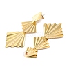 Alloy Rhombus Stud Earrings for Women EJEW-U028-02G-2