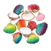 Spray Paint & Electroplate Sea Shell Pendants SSHEL-S262-07-1