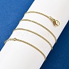 Brass Curb Chain Necklaces for Women NJEW-D302-50G-2