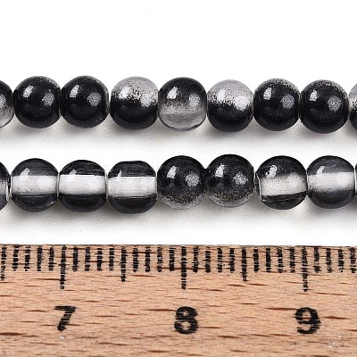 Baking Paint Transparent Glass Beads Strands DGLA-N011-4mm-10-1
