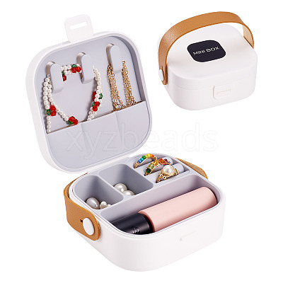 Square PU Leather & PP & Silicone Jewelry Set Box AJEW-TAC0014-13B-1