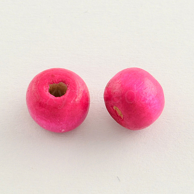 Dyed Natural Wood Beads WOOD-Q006-14mm-M-LF-1