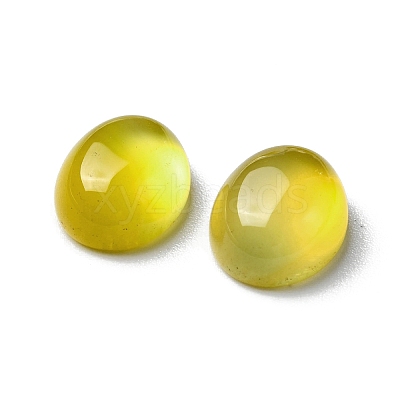 Natural Yellow Agate Cabochons G-A029-01-01-1