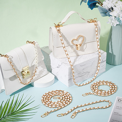 5Pcs 5 Styles Imitation Leather Purse Chains FIND-WR0009-59C-1