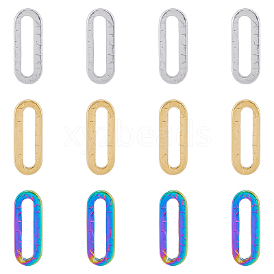 36Pcs 3 Colors 304 Stainless Steel Linking Ring Ion Plating(IP) STAS-DC0014-16-1
